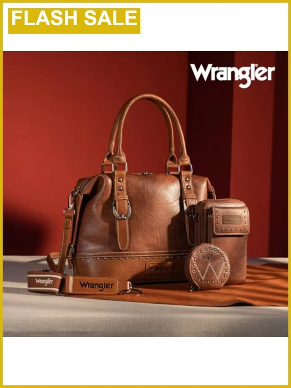 Vegan Leather 3-Piece Doctor Bag Set with Top Handle, Satchel, Cell Phone Bag &